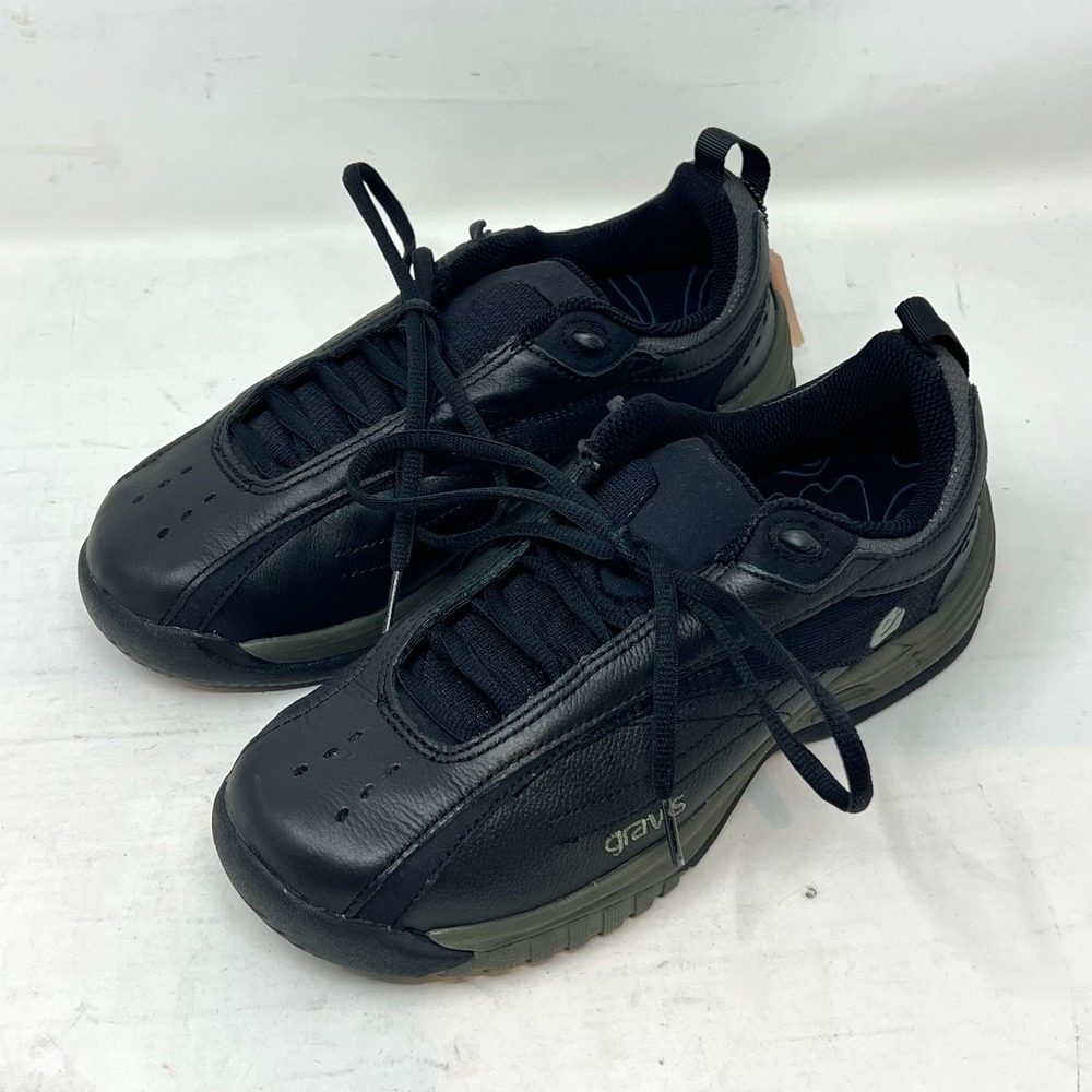 Gravis Nineteen Sneakers Men's 8 Black Synthetic Leather‎ Skate Style VTG NIB